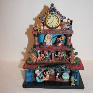 Vintage Pinocchio Disney Magic Moments in Time  Musical Clock 11"  House